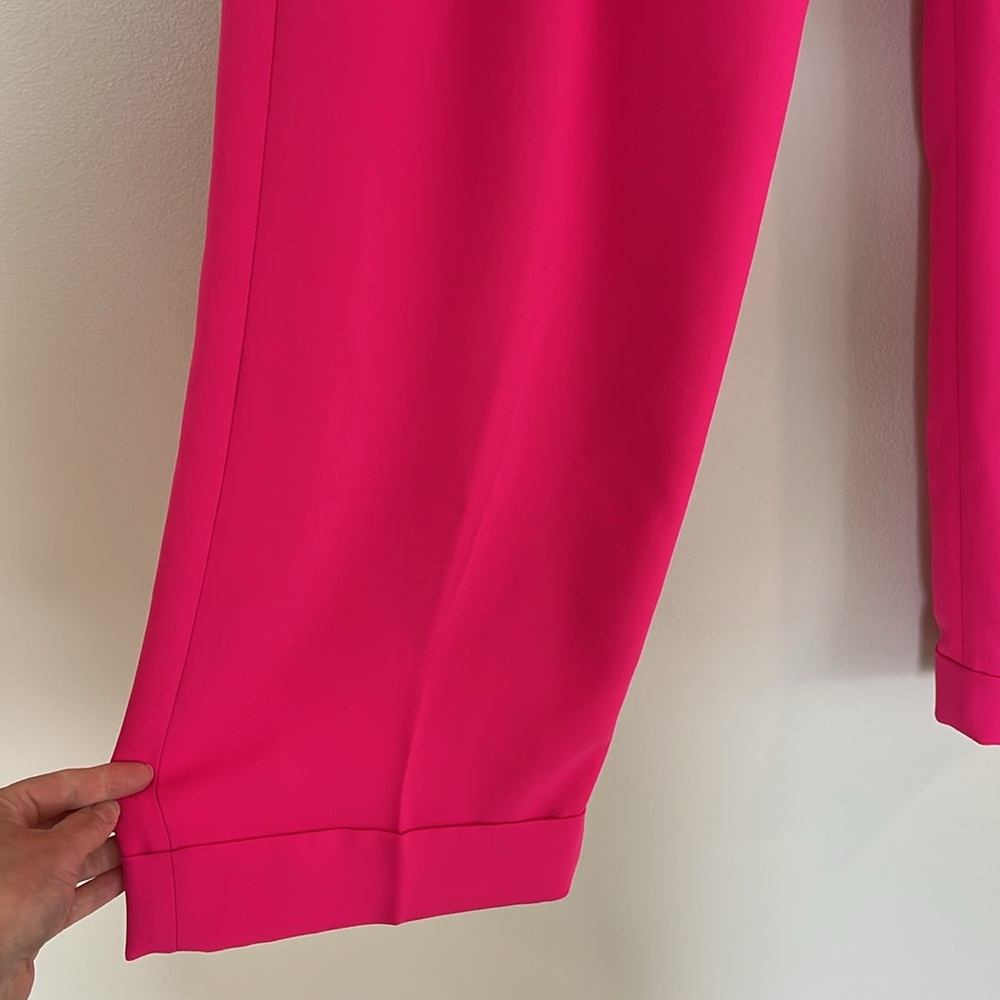 NEW! J. Crew Essential wide leg drapey BS581 neon pink pleated menswear … - Picture 4 of 11